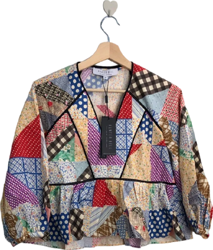 Special Offer For You Hunter Bell Multicoloured Grayson Patchwork Top UK Size XS