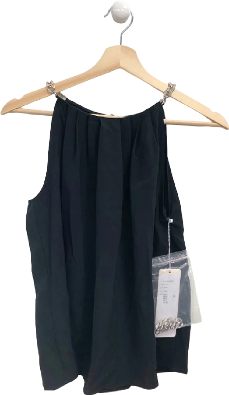 Sophisticated Street Style Offers Goelia Black Chain Strap Top S