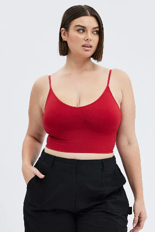 Final Sale Red Seamless Bralette