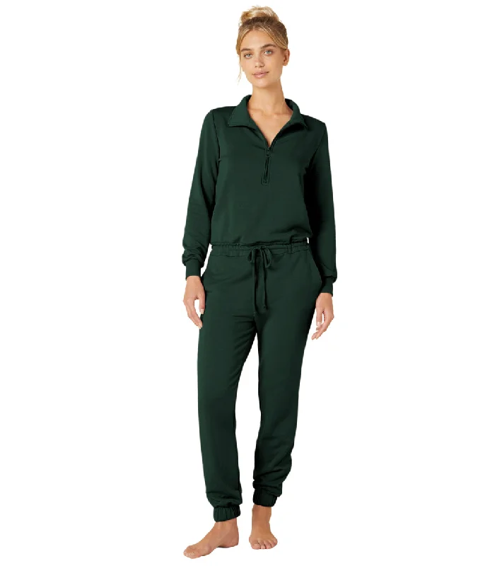 Beyond Yoga Ski Weekend Jumpsuit Midnight Green