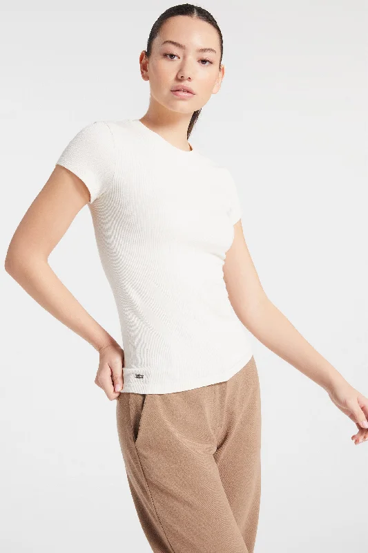 Maia Micromodal Short Sleeve Tee - Marshmellow