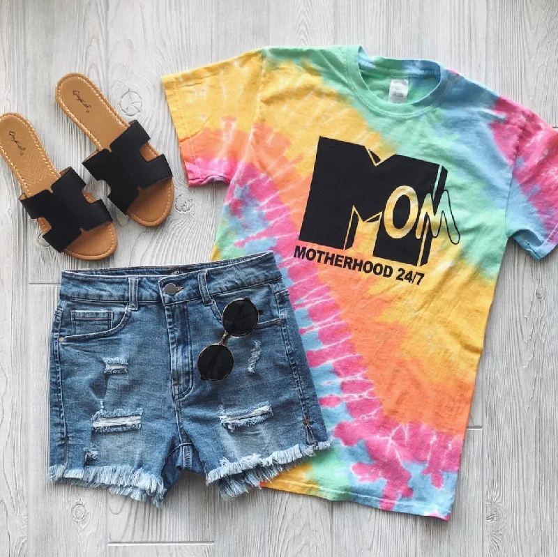 Mom Life 24/7 • Tie-Dye Tee