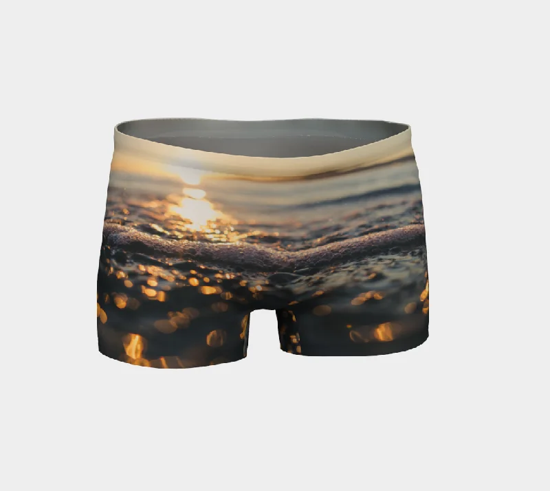 Sunset Sea Foam Workout Shorts