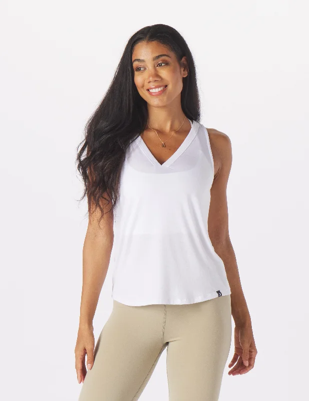 Half Volley Tank: White