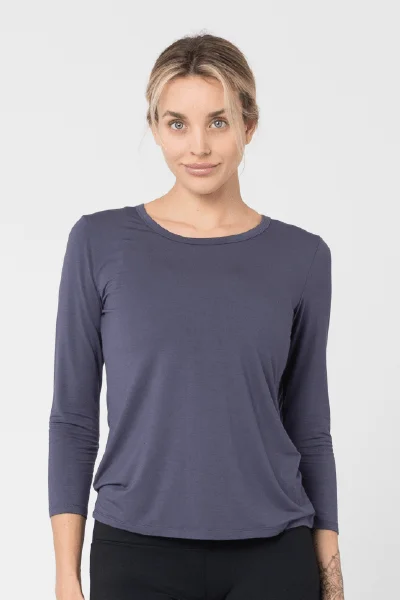 Jesylyn L/S Top, Charcoal (Vie Active)