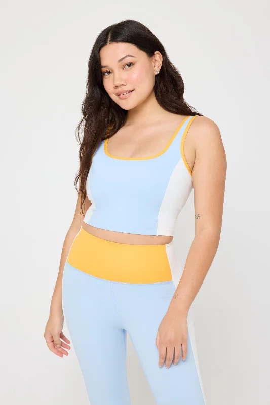 Indie Color Block Crop Tank