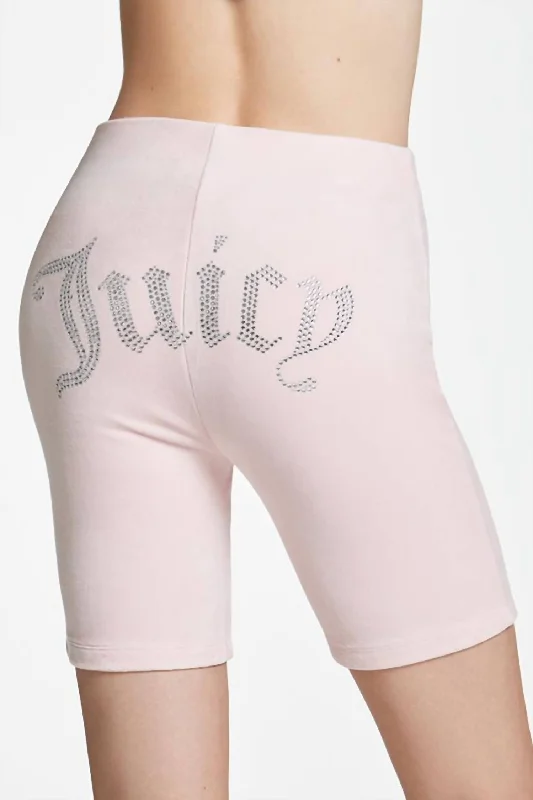 Long Biker Short In Charming Pink