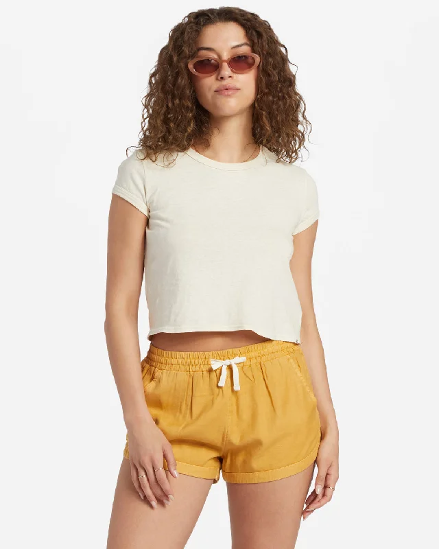 Road Trippin Elastic Waist Shorts - Wild Honey