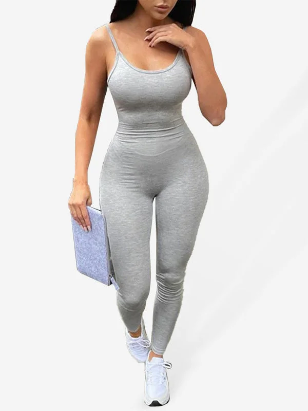 Women's Fashion Solid Color Yoga Sports Jumpsuit